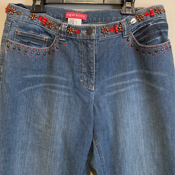 Vintage Apriori by Esacada jeans with gems and studs embellishments. - Picture 2 of 8